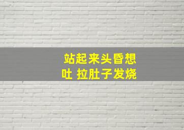 站起来头昏想吐 拉肚子发烧